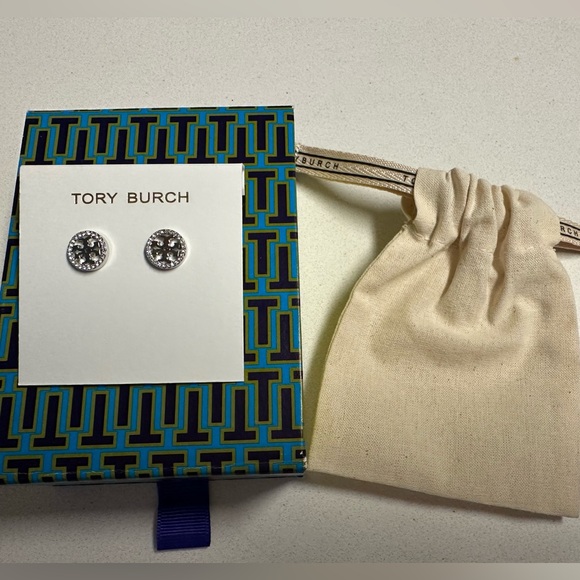 Tory Burch MILLER PAVÉ STUD EARRING - Picture 1 of 1